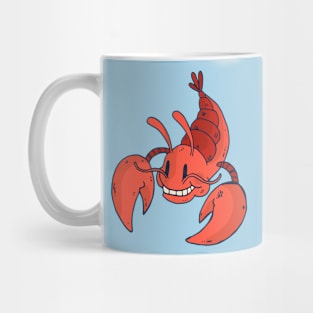 Cute Smiling Lobster Cartoon Mug